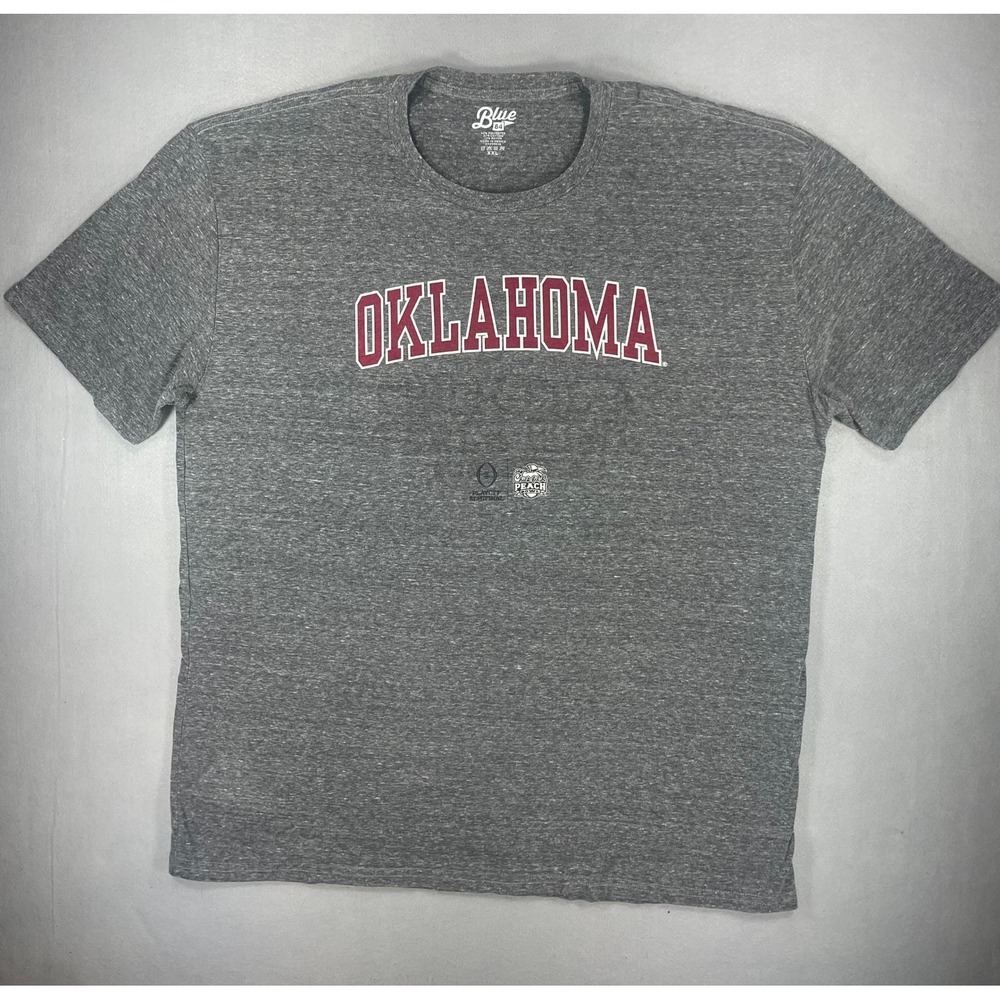 Blue 84 Oklahoma Sooners Peach Bowl T-Shirt Mens XXL Gray Heather Graphic